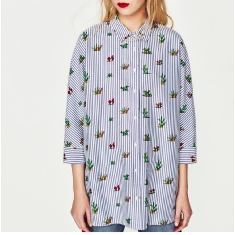Zara Trafaluc Oversized Button Up